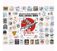 1step2dream Pilot Sticker Pack - Premium Aviation Decals for Flight Enthusiasts, Aircraft Laptop Water Bottle Decor, Professional Career Themed Vinyl Stickers