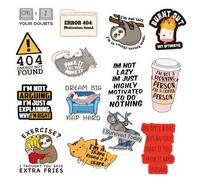 1step2dream Sarcastic Motivational Stickers for Adults - Funny Decals with Inspirational Quotes for Laptop, Water Bottle, Phone - Snarky Humor Vinyl Stickers Pack