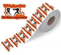 1step2dream This is a Set do not Separate Sticker | Funny Packing Stickers - Humorous Screw & Nut Design - Adhesive Labels - Industrial Style Shipping Decals