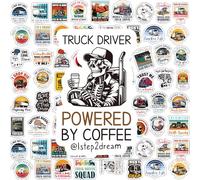 1step2dream Truck Driver Appreciation Sticker - Support Truckers with Durable Vinyl Decals for Semi Trucks, Cars & Laptops
