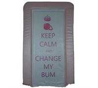 1Stopbabystore Genuine Pink Keep Calm & Change My Bum Baby Changing Mat - Soft Touch