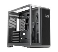 1st Player RT7 ATX PC Gaming Case - Dual Chamber, LED Screen and Curved Panoramic Tempered Glass (RT7 Black No Fans)
