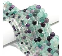 1String/Lot 4 6 8 10 12mm Natural Stone Round Tiger Eye Crystal Turquoises Spacer Beads for DIY Crafts Ornament Making Supplies-Green Fluorite-Diameter 4.0mm 90Pcs