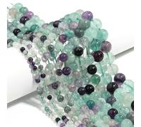 1String/Lot 4 6 8 10 12mm Natural Stone Round Tiger Eye Crystal Turquoises Spacer Beads for DIY Crafts Ornament Making Supplies-Green Fluorite-Diameter 8mm 45Pcs