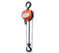 1T/2T Hand Chain Hoist - Manganese Steel Manual Chain Block with Dual Brake & Smooth Chainlift, 10 ft Lifting Height, for Warehouse, Port, Industrial Lifting and Garage, Orange(A,1T-3m/10FT)