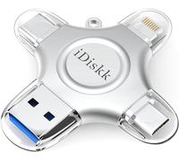 【1T B App*le Certified】 iDiskk 1T Photo Memory Stick for iPhone USB Flash Drive for USB-C iPad Android, Samsung USB for iPhone 16/15/14/13/13 pro/12/12 pro/12 mini/11/11/Pro/XR/X, Photo Stick for PC