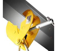 1T Beam Clamp for Lifting & Connecting I-Beams, Adjustable Heavy Duty Lifting Tool, Yellow, Ideal for Construction & Rigging, Durable & Reliable Clamp