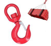 1T Crane Hook, Alloy Steel Swivel Lifting Hook 1T Capacity Heavy Duty Swivel Eye Hook Swivel Eye Sling Hook Hoist Hook Lifting Hook Safety Crane Hook Grab Industrial Supplies Lifting 1T