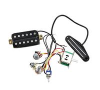 1T1V 3-Way Push Pull Switch Wiring Harness From Dirt Guitar Harness with Double Hot Rails Humbucker Pickup Set E Guitar Replacement Part Part