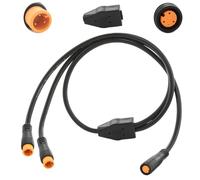 1T2 Y-Splitter Extension Wire With Julet Type 3pin Connector for Bike Headlight/Gear Sensor/Brake Split Cable in eBike Conversion Kits (3pin, 24" in length, 2 Male to 1 Femal)
