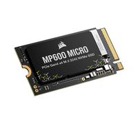 Corsair MP600 MICRO 1TB M.2 NVMe PCIe x4 Gen4 SSD - M.2 2242 - Up to 7,000MB/sec Sequential Read - High-Density 3D TLC NAND - Compatible with Lenovo Legion Go and Thin PCIe 4.0 Laptops - Black