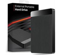 1TB External Hard Drive USB 3.1 Type C Ultra Slim HDD, Portable Hard Disk - 2.5 inch Storage & Back up Data Drive Compatible with PC, Laptop, MAC, Tablet, Gaming Console (Black)