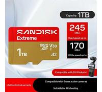 1TB MicroSDXC UHS-I Memory Card with Adapter, Up to 190MB/s, C10 U3 V30 A2, Supports 4K 5K Video Recording Micro SD Card