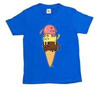 1Tee Boys Cats Stacked on Ice Cream Cone T-Shirt Royal Blue 5-6 Years