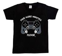 1Tee Boys Five More Minutes Please Gaming T-Shirt Black 9-11 Years