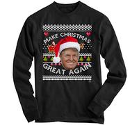 1Tee Boys Make Christmas Great Again - Donald Trump Santa Hat Sweatshirt Jumper Black 12-14 Years