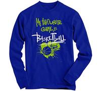 1Tee Boys My Favourite Game is Basketball Sweatshirt Jumper Royal Blue 7-8 Years