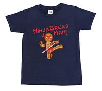 1Tee Boys Ninjabread Man T-Shirt Navy Blue 9-11 Years