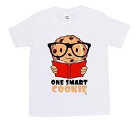 1Tee Boys One Smart Cookie T-Shirt White 12-14 Years