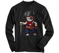 1Tee Boys Pirate Cat Sweatshirt Jumper Black 5-6 Years