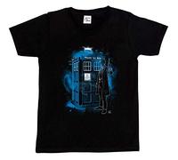 1Tee Boys Police Phone Box Blue T-Shirt Black 12-14 Years