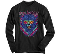 1Tee Boys Rockstar Lion Head Colourful Abstract Sweatshirt Jumper Black 9-11 Years