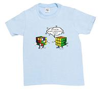 1Tee Boys Rubik'sCube Why Do You Always Complicate Things T-Shirt Light Blue 12-14 Years