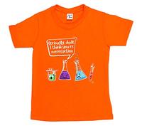 1Tee Boys Seriously Dude I Think You're Overreacting Chemistry T-Shirt Orange 7-8 Years