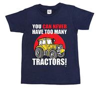 1Tee Boys You Can Never Have Too Many Tractors Farming T-Shirt Navy Blue 9-11 Years