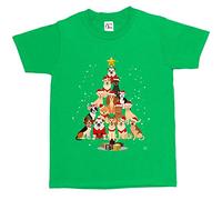 1Tee Girls Elf Squad T-Shirt Green 7-8 Years