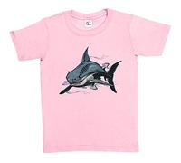 1Tee Girls Great White Shark with Bloody Face T-Shirt