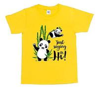 1Tee Girls Just Saying Hi, Panda T-Shirt