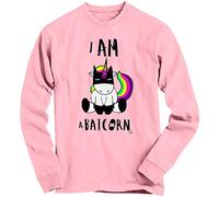 1Tee Girls Superhero Unicorn Wearing Mask Sweatshirt Jumper Baby Pink 5-6 Years