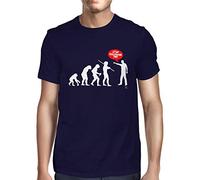 1Tee Mens Ape Human Evolution Stop Following Me T-Shirt Navy Blue Large