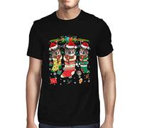 1Tee Mens Christmas Stockings with Adorable Jack Russell Terrier Dogs T-Shirt