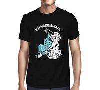 1Tee Mens Dalek Cat, Doctor Who T-Shirt Black XX-Large