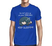 1Tee Mens Do Not Give Up On Your Dreams, Keep Sleeping T-Shirt Royal Blue XXXX-Large