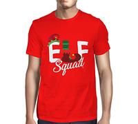 1Tee Mens Elf Squad T-Shirt Red XX-Large