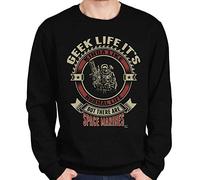 1Tee Mens Geek Life It's Like Normal Life But There are Space Marines Sweatshirt Jumper