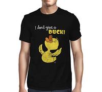 1Tee Mens I Don't Give A Duck T-Shirt Black Large