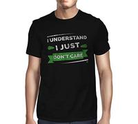 1Tee Mens I Understand, I just Don't Care T-Shirt Black XXX-Large