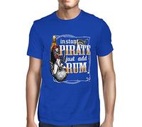 1Tee Mens Instant Pirate Just Add Rum T-Shirt Royal Blue XX-Large