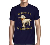 1Tee Mens My Patronus is A Labrador Dog T-Shirt Navy Blue XXXXX-Large
