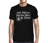 1Tee Mens Oh What Fresh Hell is This? T-Shirt Black Large