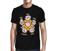 1Tee Mens Rock, Paper, Scissors, Lizard, Spock T-Shirt Black XX-Large