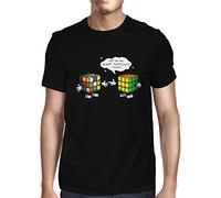 1Tee Mens Rubik'sCube Why Do You Always Complicate Things T-Shirt Black XXX-Large