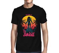 1Tee Mens Welcome to The Jungle T-Shirt Black Medium