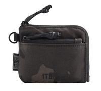 1TG Tactical Coin Purse, 500D CORDURA Minimalist Wallet Change Purse ID Card Holder Money Pouch Tactical Bag with YKK Zipper, Black CamoColor, Minimalist