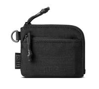 1TG Tactical Coin Purse, Cash Change Wallet 500D Cordura, Change Purse ID Card Holder with Zipper for Men and Women, Black