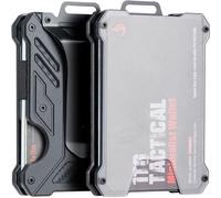 1TG Tactical Money Clip Wallets for Men, RFID Blocking Minimalist Slim Wallet, Front Pocket Credit Card Holder Carbon Fiber Card Organizer with Cash Strap, Black, One Size